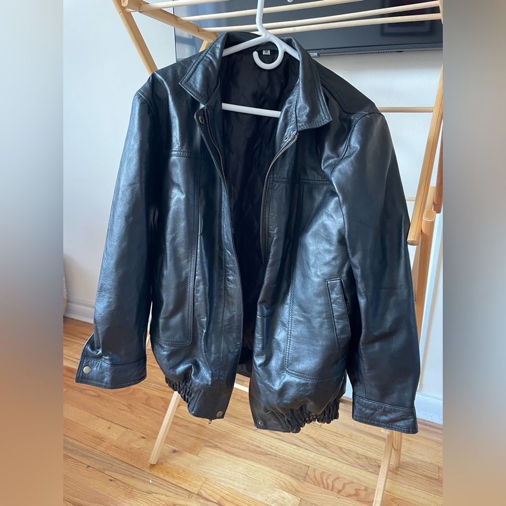 Vintage Oversized Leather Bomber